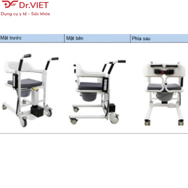 Xe di chuyển bệnh nhân LUCASS ECLIP X2 Chính hãng- Hỗ trợ việc đi lại cho người bệnh, có bô vệ sinh