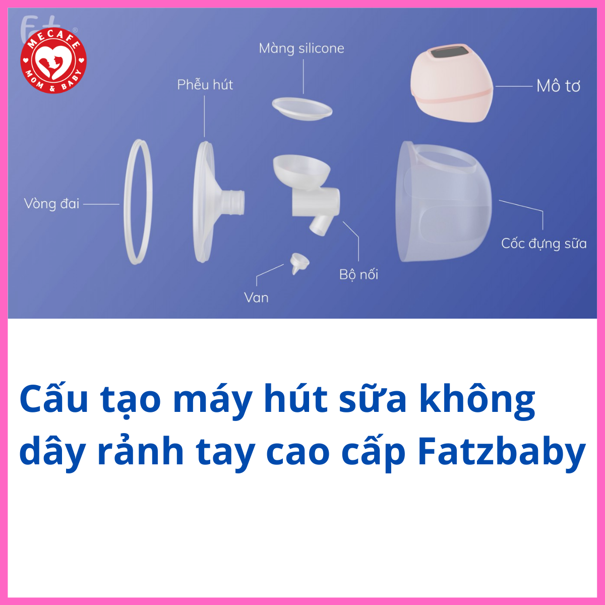 Máy hút sữa điện không dây rảnh tay Fatzbaby thông minh tiện lợi