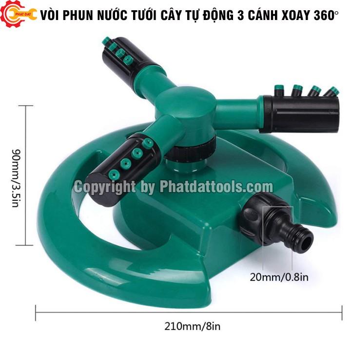 Vòi Phun Nước Tưới Cây Tự Động 3 Cánh