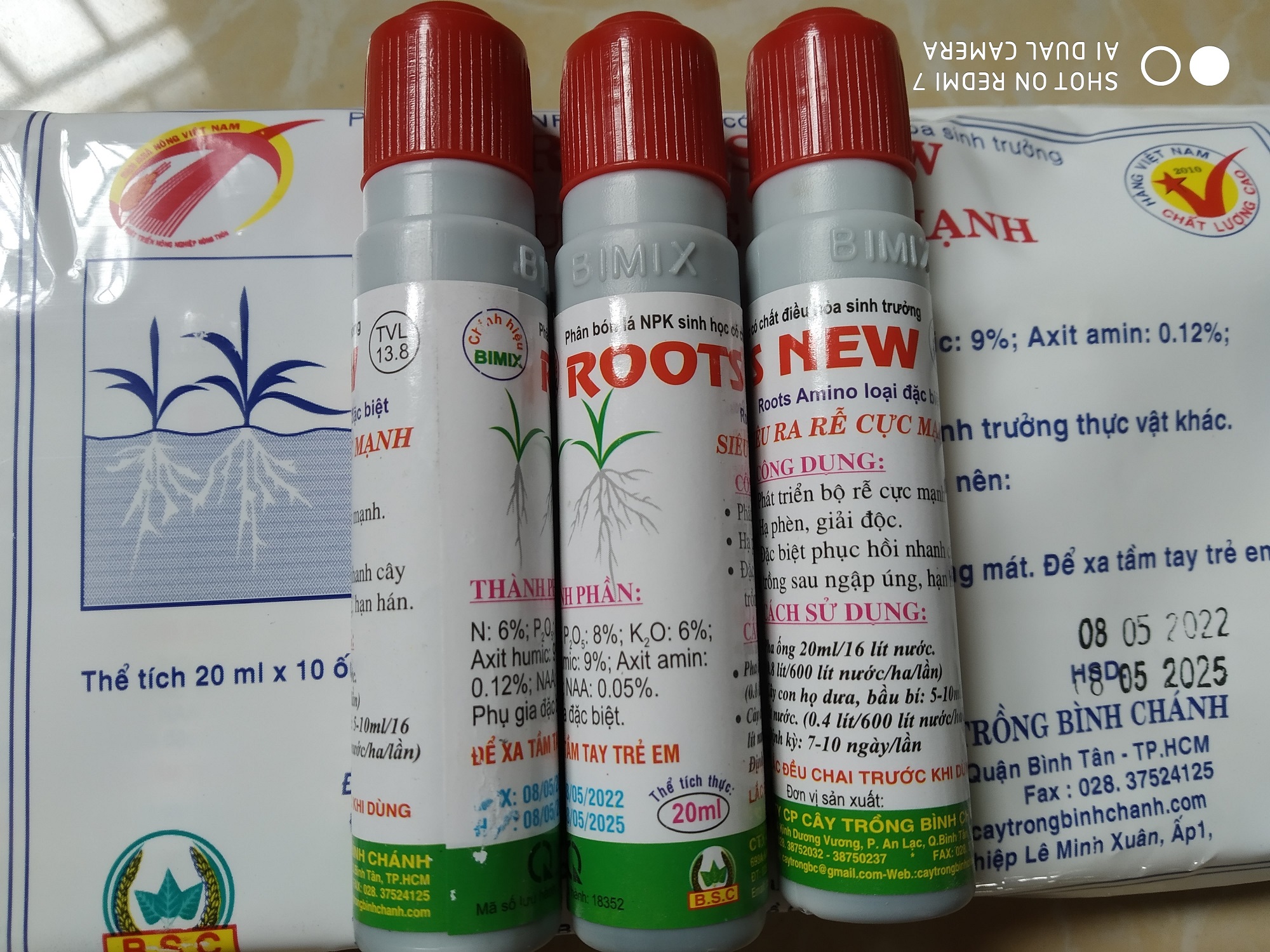 Combo 3 chai Dung dịch siêu ra rễ cực mạnh Bimix Roots New - chai 20ml