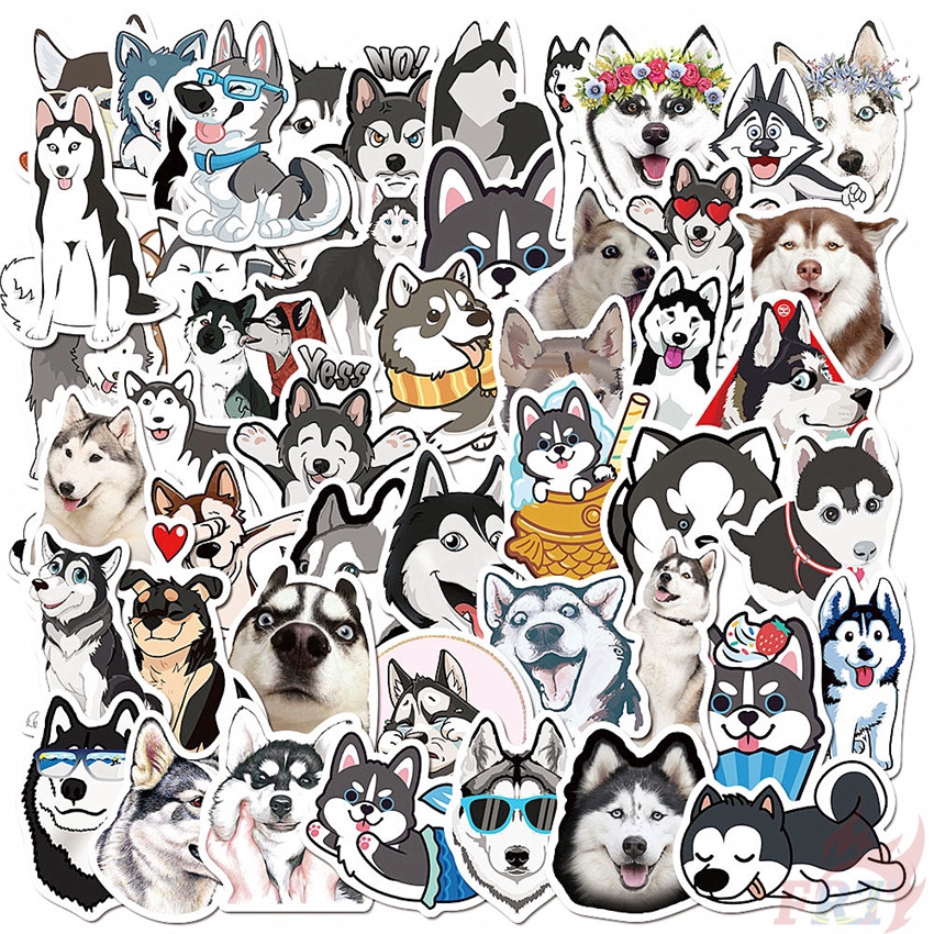 Set 60 Sticker Chó Husky