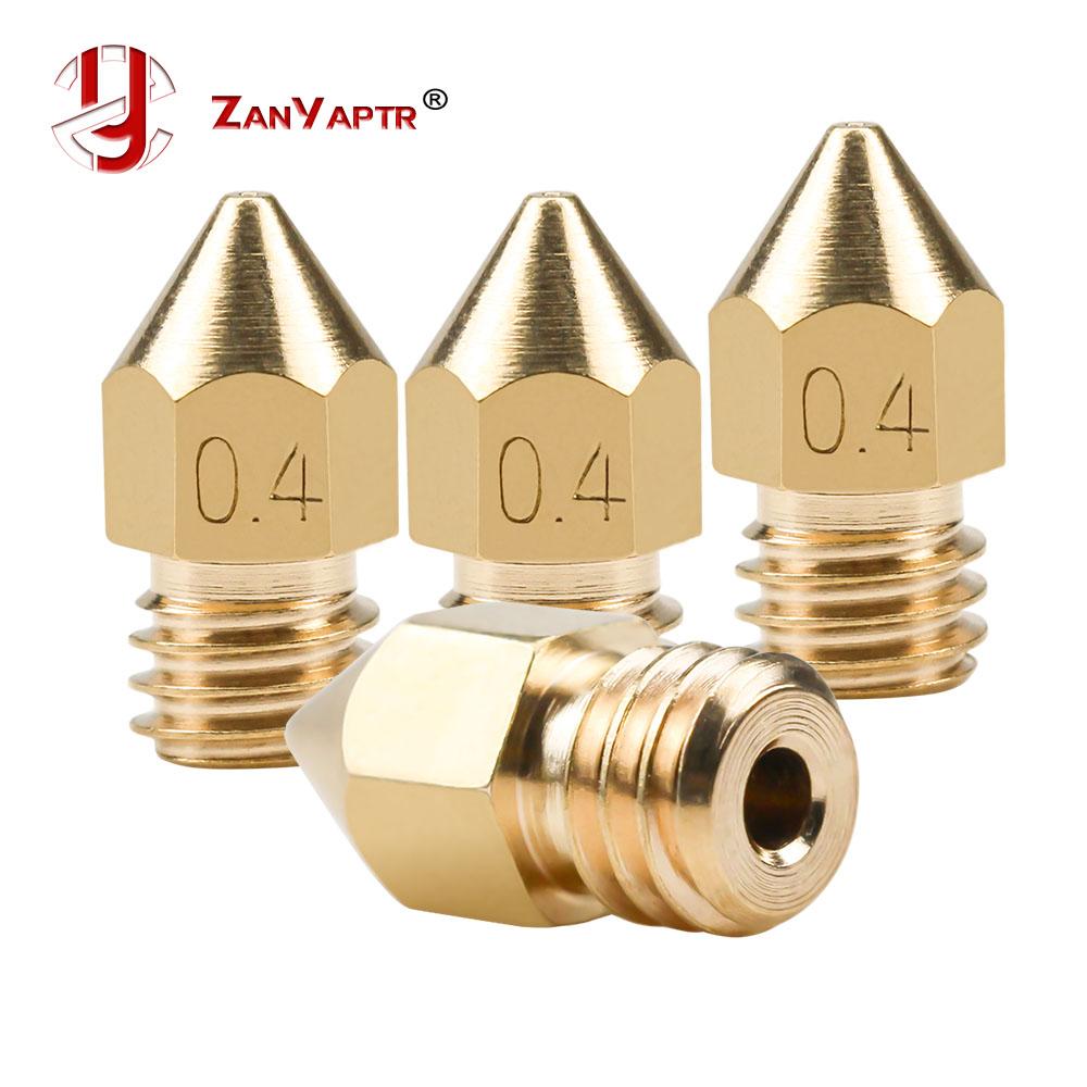 5 Chiếc 3D Máy In Đầu Phun Bằng Đồng Kích Thước Hỗn Hợp 0.2/0.3/0.4/0.5 Máy Đùn Đầu In 1.75MM MK8 Makerbot