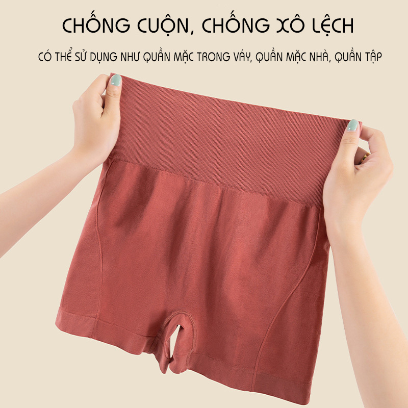 Quần Tập Ngắn, Quần Short Thể Thao Thun Cạp Cao Co Giãn Làm Gọn Bụng T180