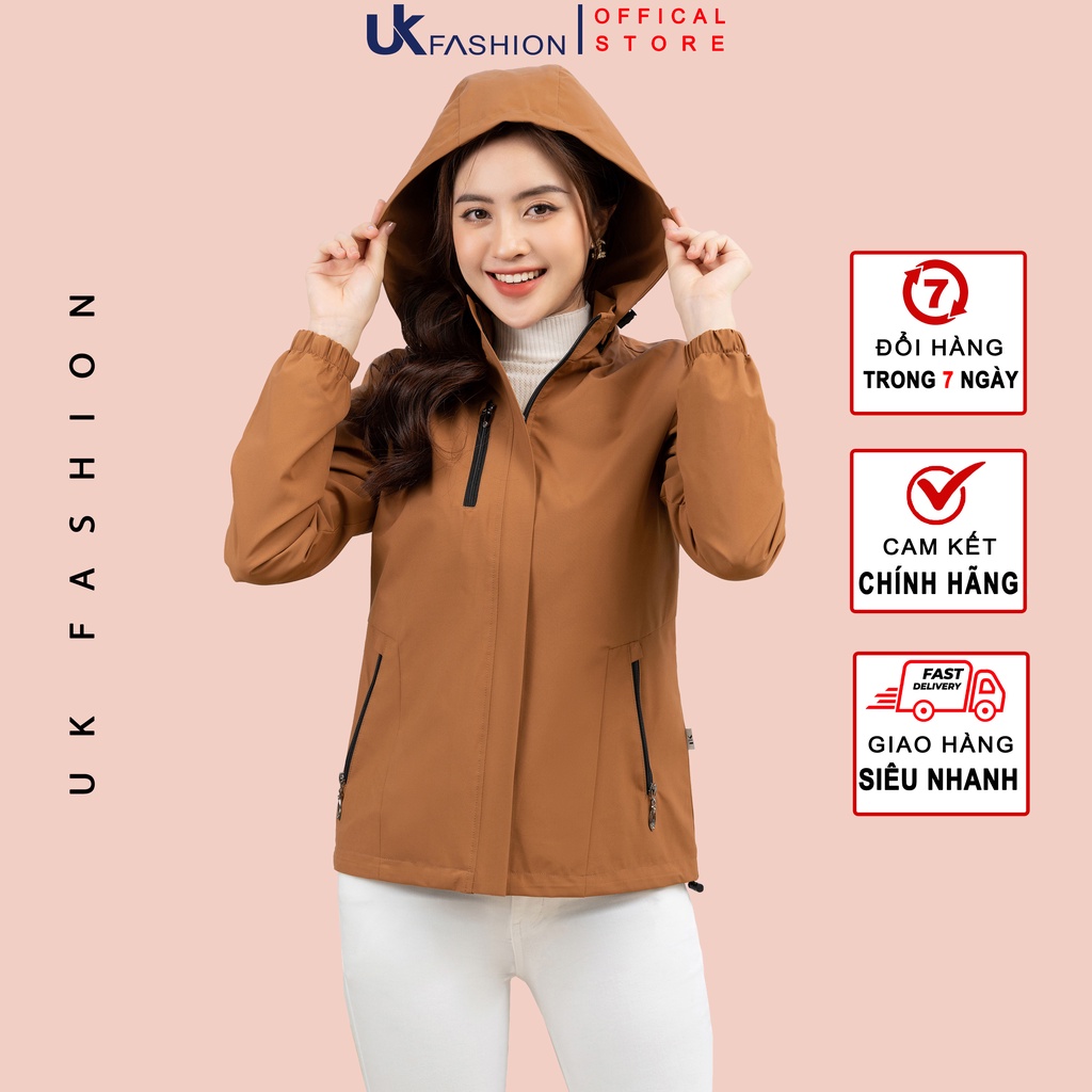 Áo Khoác Gió Nữ Cao Cấp 3 Túi Thuê Tay UK FASHION Chất Liệu Nhập Hàn Không Nhăn, Chống Gió Tuyệt Đối NKAK2209001