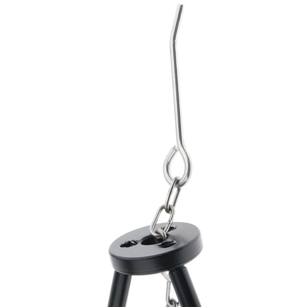 Camping Picnic Cooking Tripod Hanging Portable Campfire Pot Pan Grill Stand