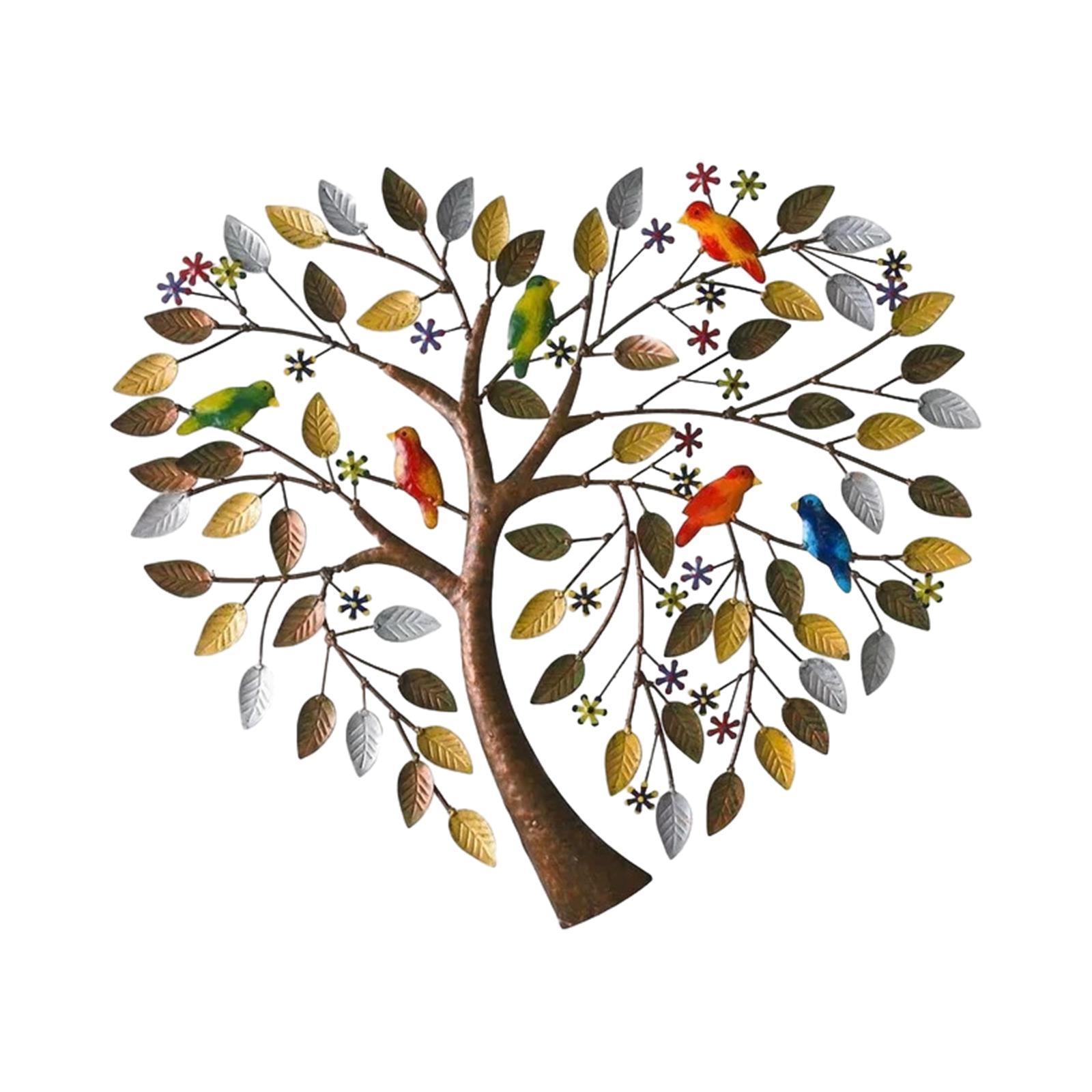 Metal Wall Metal Tree Wall Sculpture Iron Artwork Ornament Wall Metal Pendant for Party Room Decoration, Office, Home