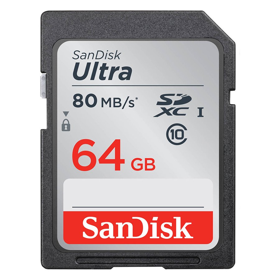 Thẻ nhớ SanDisk SDXC Ultra 64GB Class 10 80Mb/s - Hàng Chính Hãng