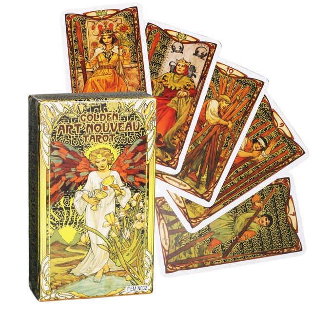 (Size Gốc) Bộ Bài Golden Art Nouveau Tarot