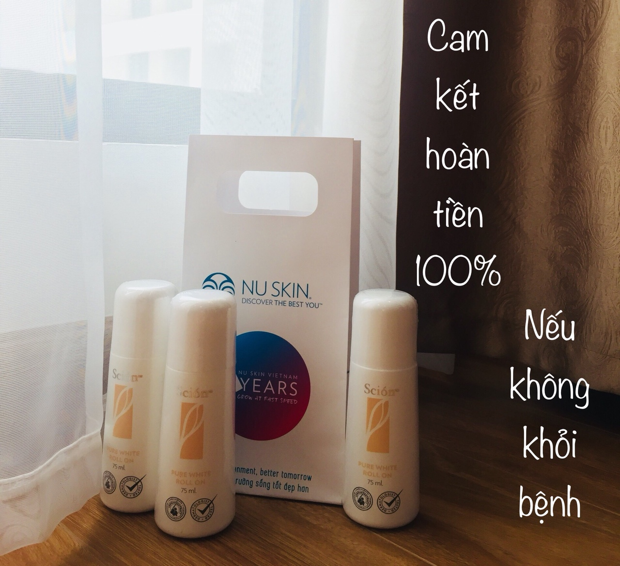 Combo Lăn Khử Mùi Scion Nuskin + Kem Đánh Răng Ap24 Whitening Fluoride Toothpaste