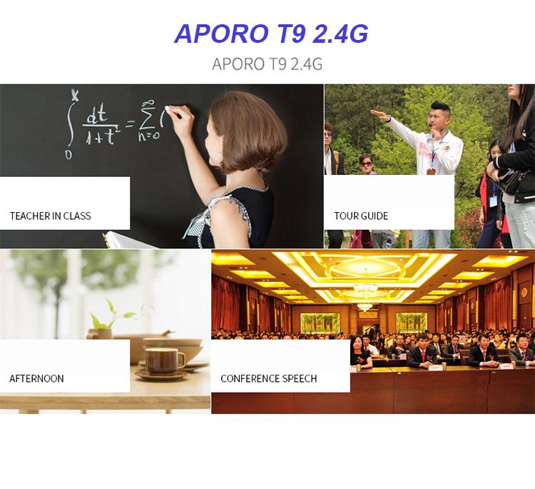 Máy trợ giảng aproro T9 2.4G phiên bản micro cài ve áo ( hàng nhập khẩu )