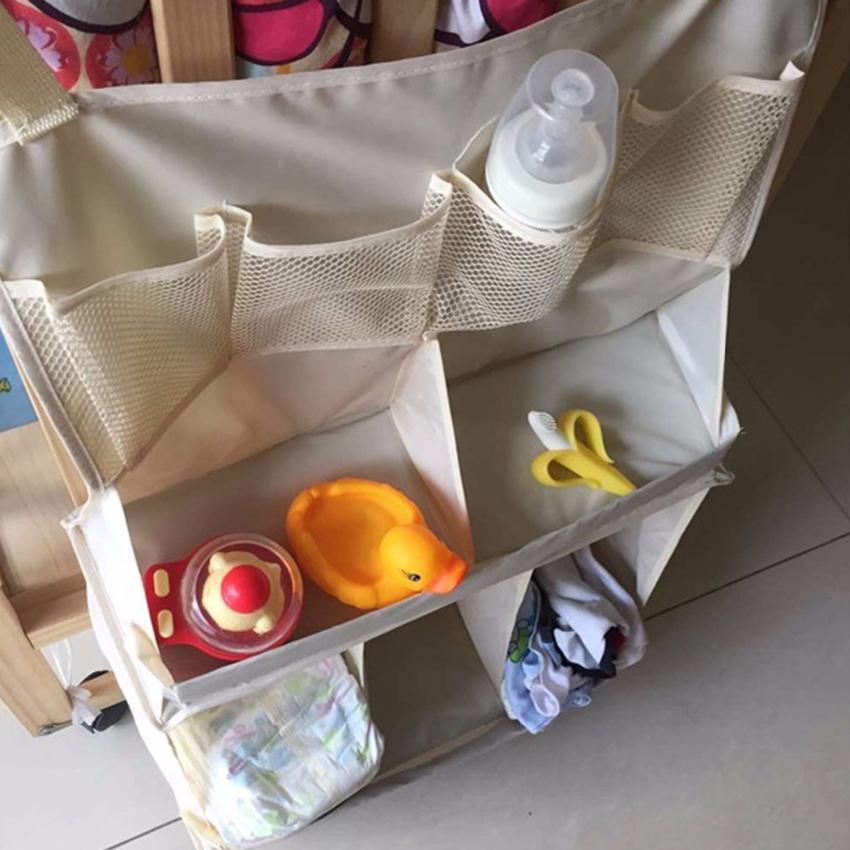 Giường cho bé Treo Người Tổ Chức Túi Chống Nước Tã Quần Áo Bình Sữa Đồ Chơi AccessoriesOrganizer Túi Cho Giường Cũi