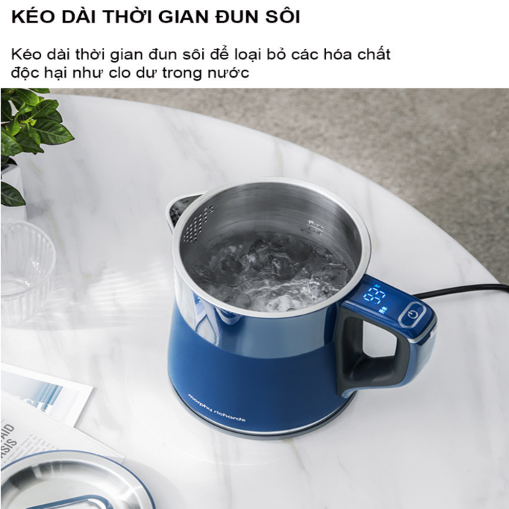 Ấm đun nước siêu tốc điều chỉnh nhiệt độ MR6070 1800W - Dung tích 1.5 lít - Thương hiệu Morphy Richards - HÀNG NHẬP KHẨU