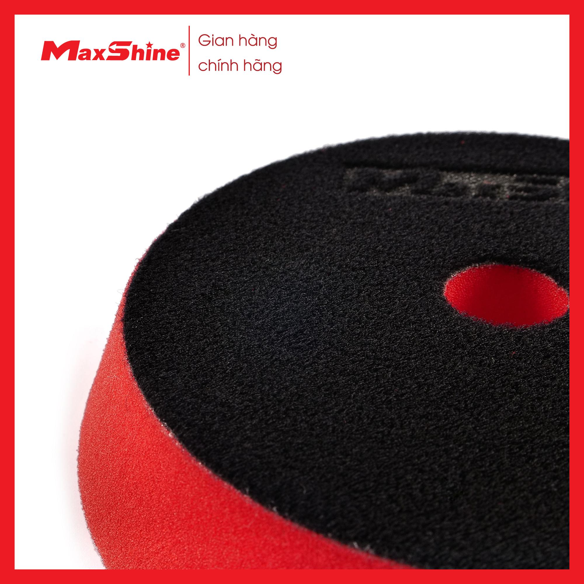 Phớt xốp/mút đánh bóng xóa xước xe ô tô 6.2 inch đỏ Maxshine 2023175R được làm từ xốp mềm mại màu đỏ, có khả năng chống ăn mòn với hóa chất đánh bóng