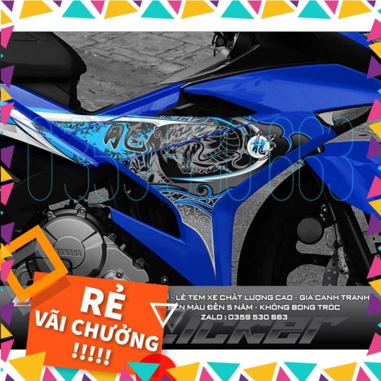 Tem rời Dragon rồng xanh dán Exciter 150 xanh GP zin