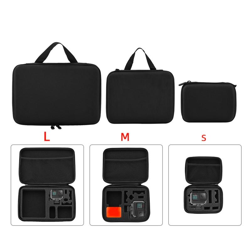Vỏ mang di động 1pc Túi lưu trữ chống sốc nhỏ vừa phải cho GoPro Hero 9 Action Camera Túi xách Hộp vỏ cứng Hộp: l