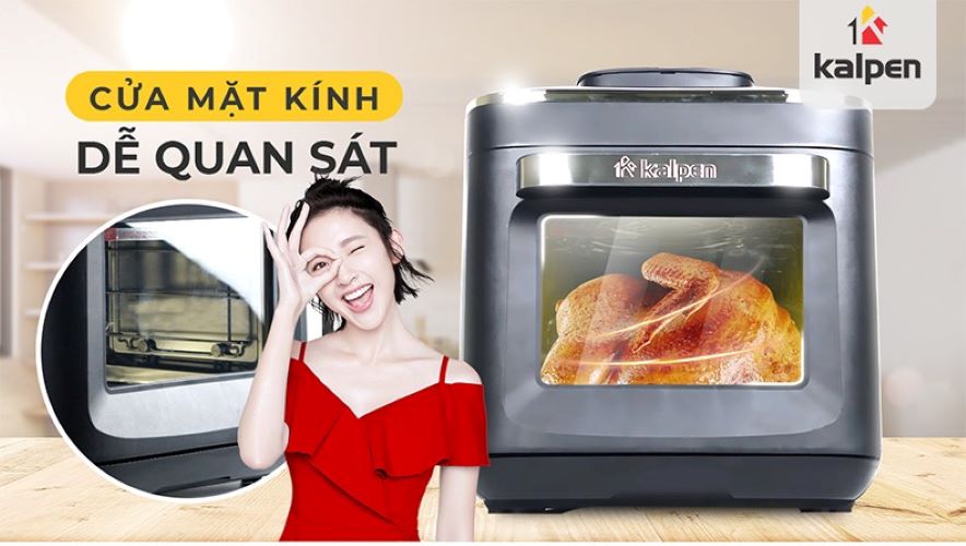 Nồi Chiên Không Dầu Hơi Nước Công Nghệ Mới Kalpen X15, dung tích 15L. Hàng chính hãng