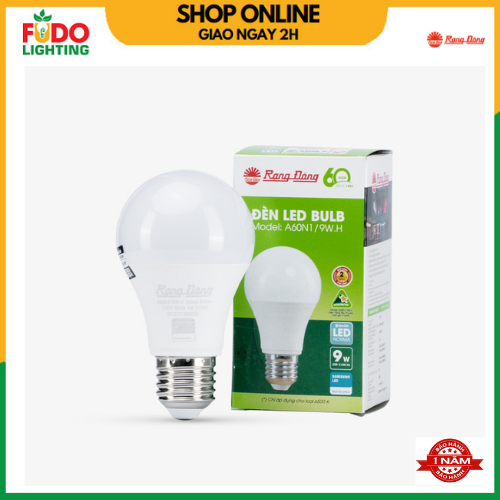 Combo 6 Bóng đèn led tròn 9W Rạng Đông, Model LED BULB LED A60N1/9w