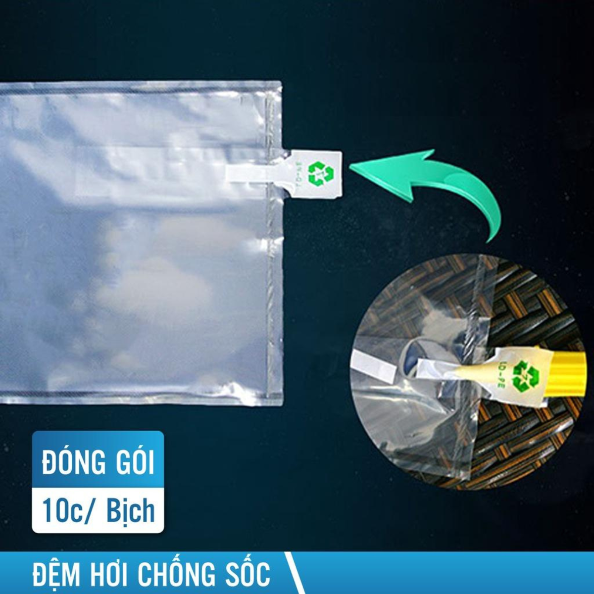 Túi đệm khí chống sốc 15x30cm bong bóng khí đệm hơi, túi hơi đệm khí, đệm hơi chèn hàng chống sốc-MHAPCK