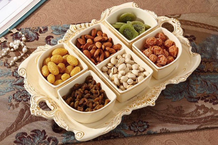 Bộ khay sứ đựng bánh kẹo