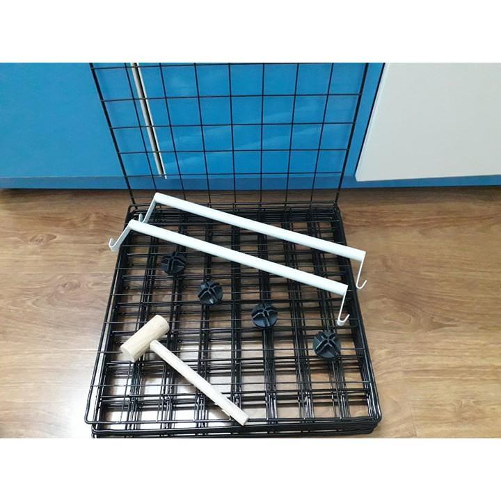 Tủ 4 Ô Lắp Ghép, Tấm Lưới Sắt Lắp Ghép Tủ Quần Áo Giá Kệ Lắp Ghép Đa Năng