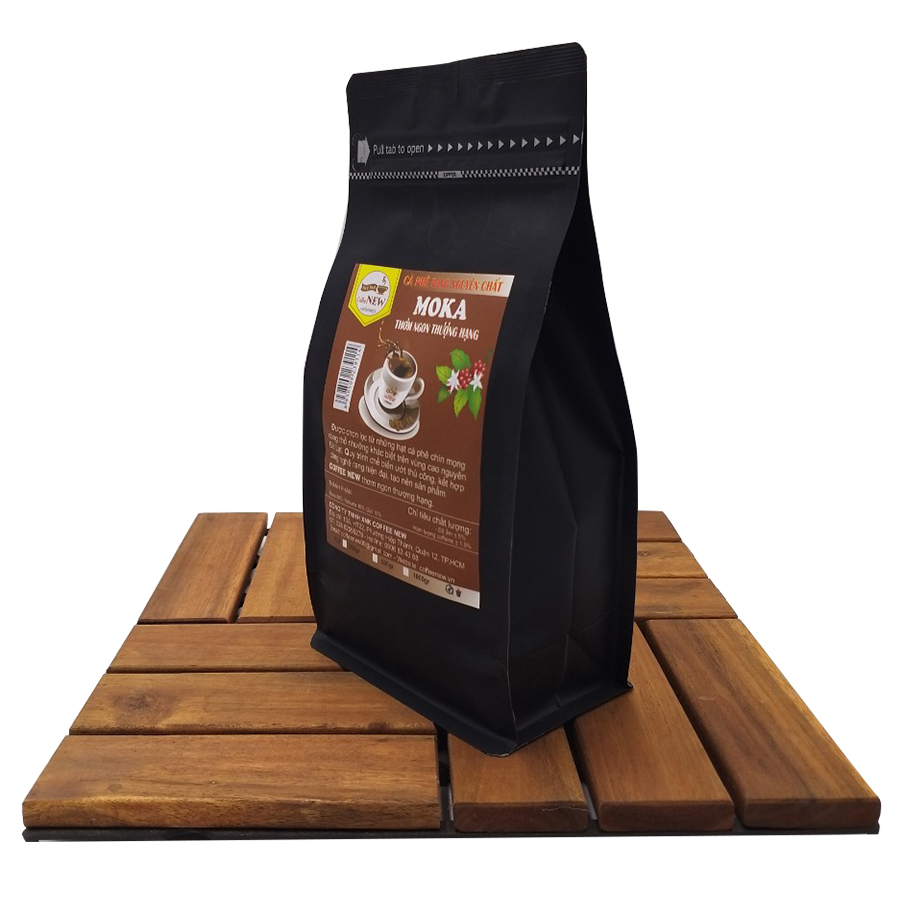 Cà phê MOKA - Rang Mộc Nguyên Chất (Gói 500gr) - Dạng Hạt Pha Máy Hoặc Pha Phin - Coffee New