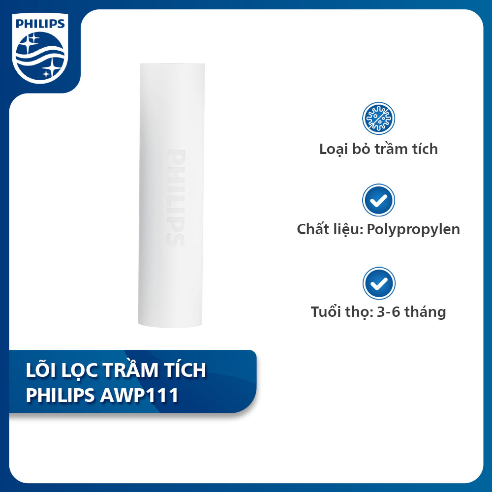 Lõi lọc trầm tích Philips AWP111 Dành cho bộ tiền lọc AWP1811 - Hàng chính hãng