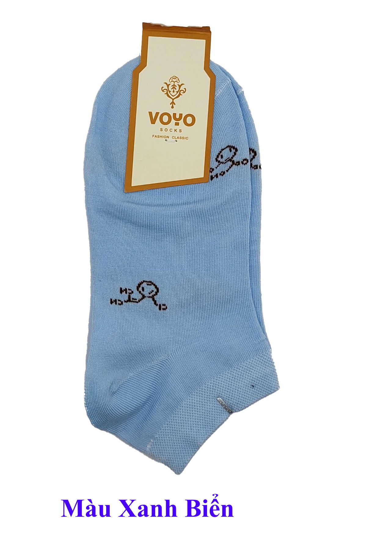 TẤT VỚ NỮ Loại vớ cổ ngắn In chữ cái trên thân vớ VOYO Chất liệu Cotton co giãn, Mềm êm,Thấm hút mồ hôi, Bảo vệ đôi chân