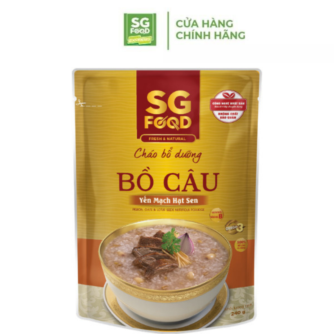 Cháo Bổ dưỡng Sài Gòn Food Bồ câu yến mạch hạt sen 240g