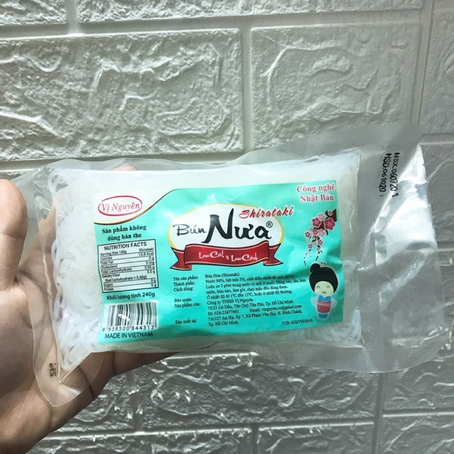 Bún Nưa Shirataki Vị Nguyên 240Gram