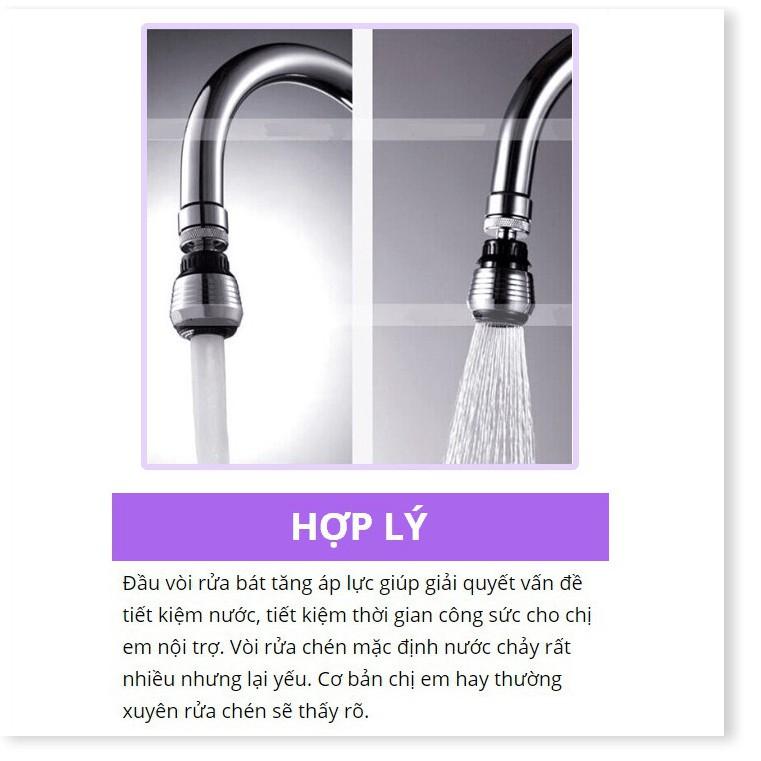 ĐẦU VÒI RỬA TĂNG ÁP XOAY 360°