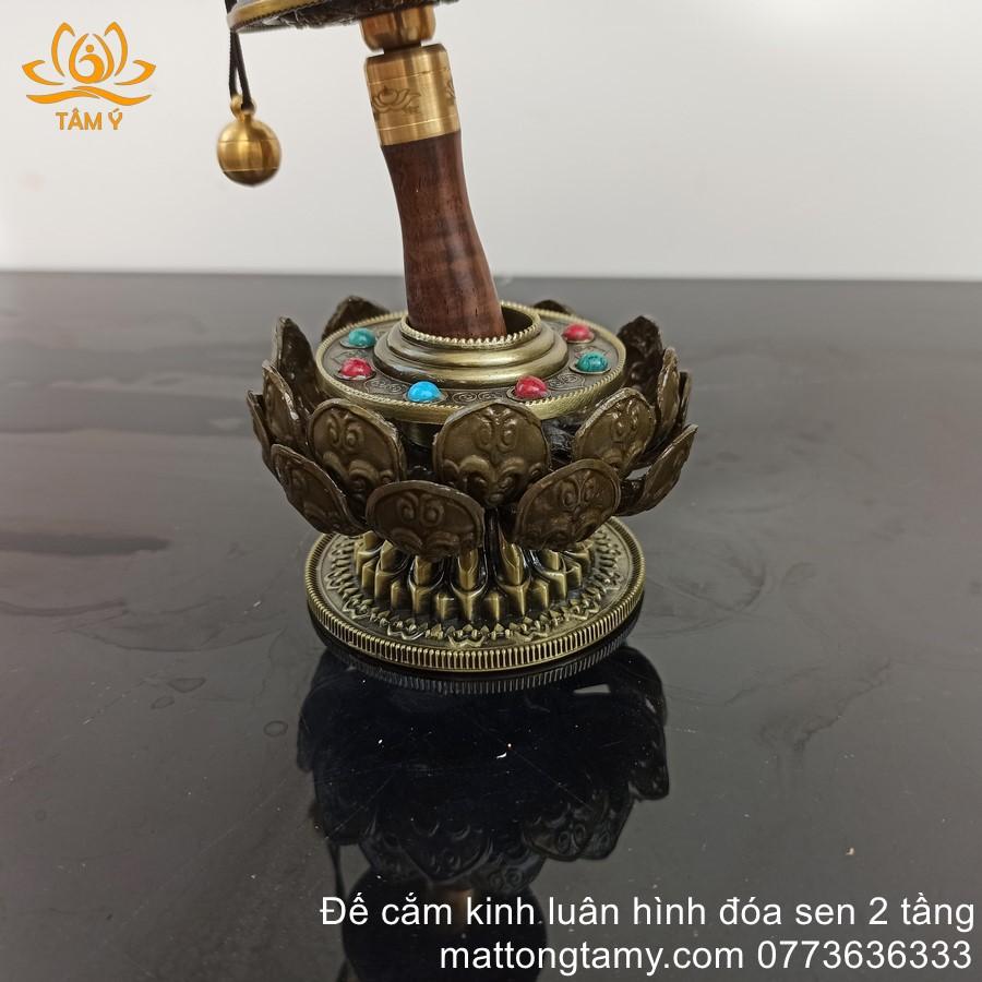 Đế Cắm Kinh Luân Hình Bông Sen 2 Tầng, Thiết Kế Bắt Mắt, Vừa Nhiều Loại Kinh Luân, Nhiều Màu Sắc