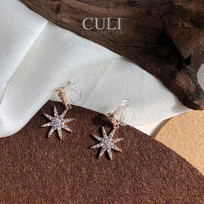 Khuyên tai, hoa tai chuôi bạc S925 hình mặt trời đính đá xinh xắn phong cách Hàn Quốc HT636 - Culi accessories