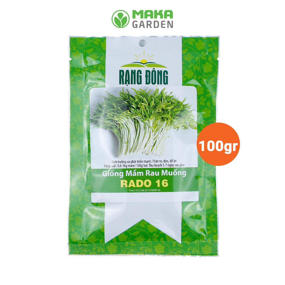 Hạt Giống Rau Mầm Rau Muống Rado 16- Gói 100Gr -- Dễ Trồng, Nhanh Thu Hoạch, Nhiều Chất Dinh Dưỡng