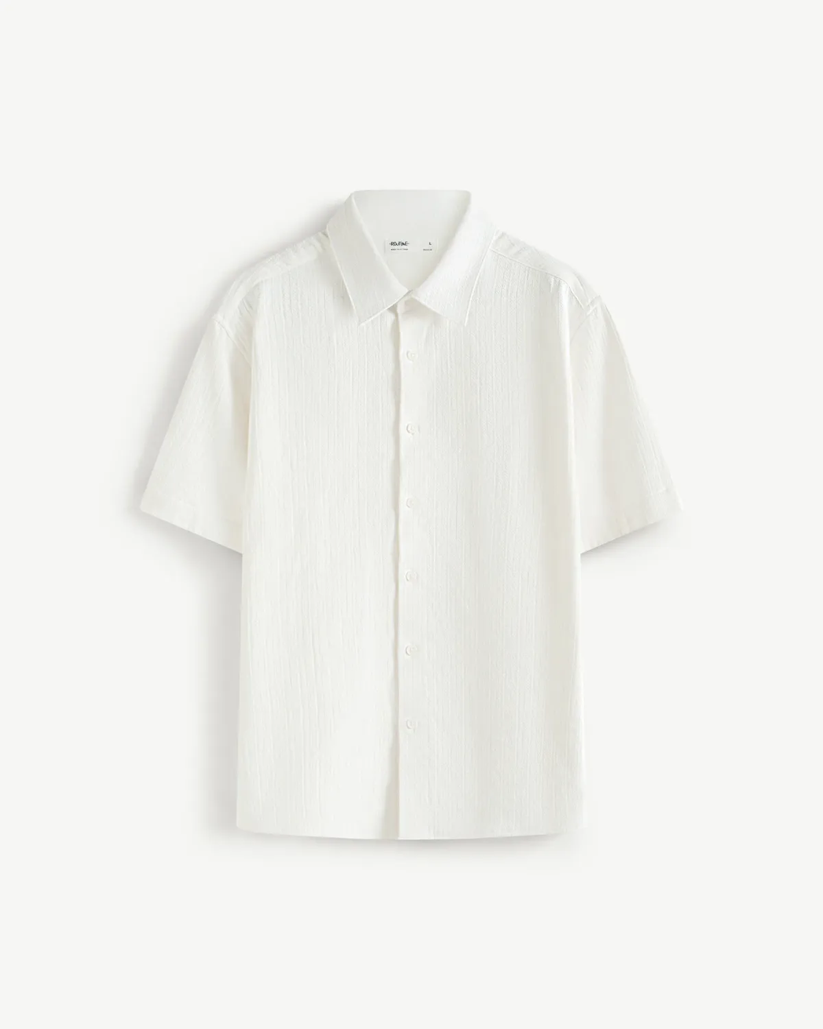 Áo sơ mi tay ngắn nam vải texture dày dặn đứng form. Form Regular - ROUTINE 10S26SHS006