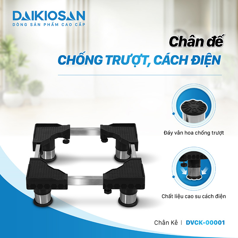 Chân kê máy lọc nước DVCK-00001 trụ bọc inox