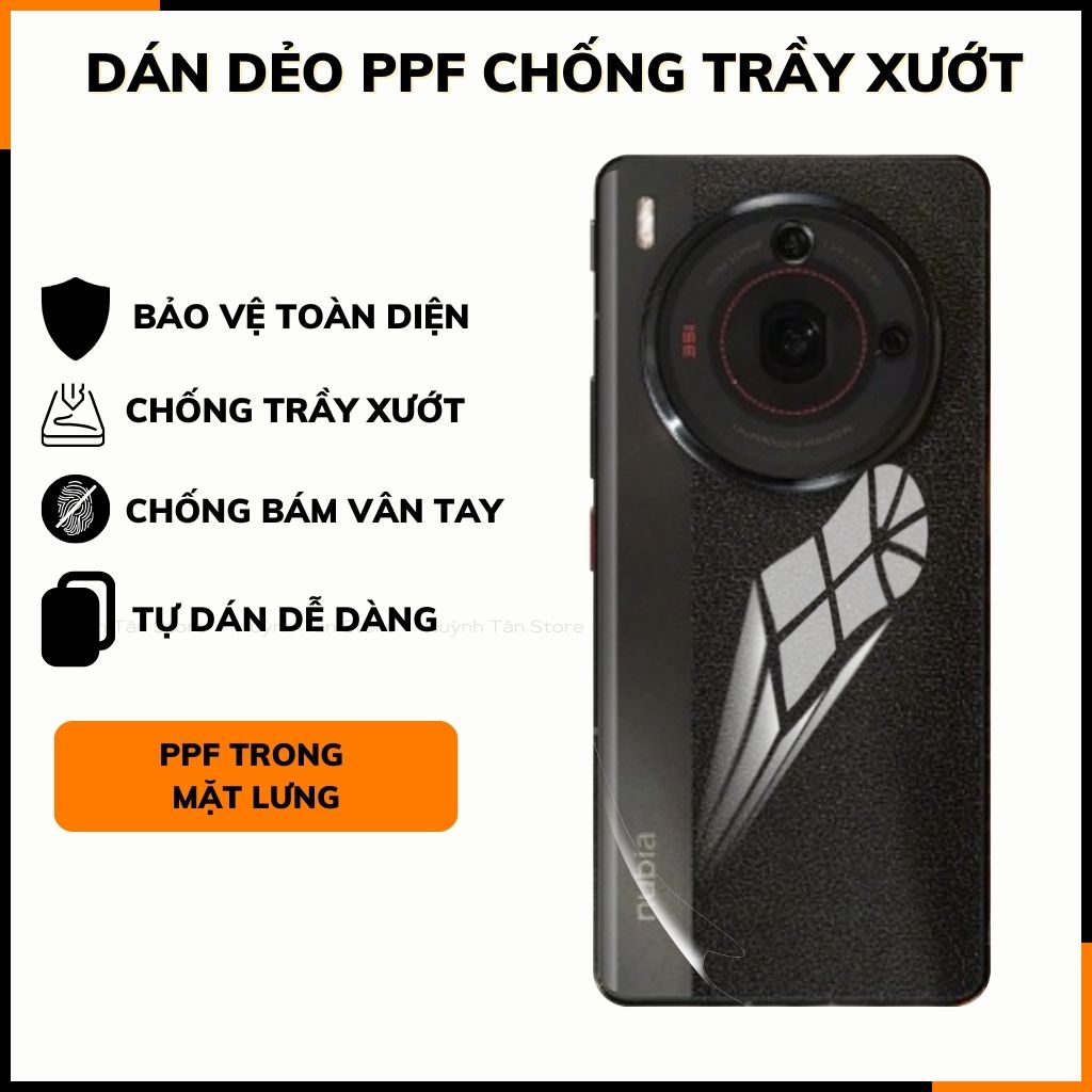 Dán dẻo ppf nubia z50s pro trong suốt hoặc nhám chống bám vân tay bảo vệ camera mua 1 tặng 1 phụ kiện điện thoại huỳnh tân store