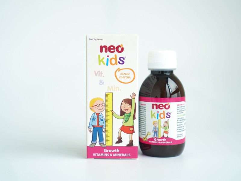 Siro NEO KIDS Growth - Vị Cam Thơm Ngon - Nhập Khẩu Từ Châu Âu - Hỗ Trợ Trẻ Biếng Ăn, Hấp Thu Kém, Suy Dinh Dưỡng