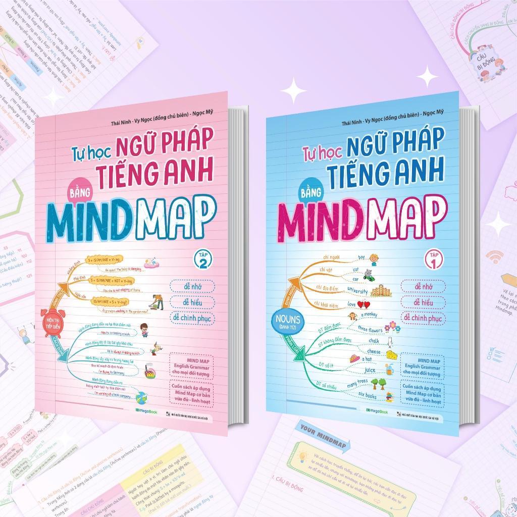 Sách - Tự Học Ngữ Pháp Tiếng Anh Bằng Mindmap - Combo 2 Tập - Megabook