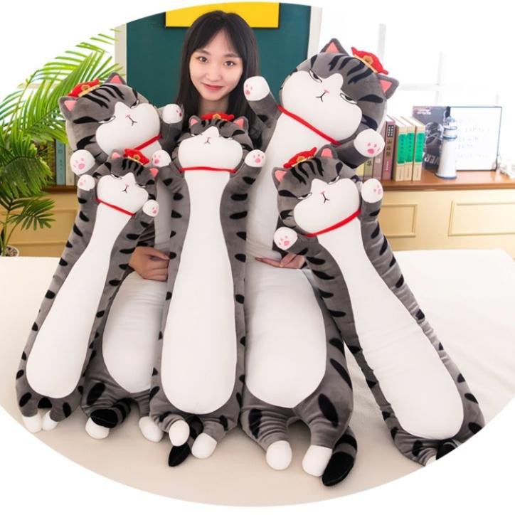 Gối ôm mèo hoàng thượng cho bé ngủ ngon – Quà tặng thú nhồi bông mèo mặt quạu siêu dễ thương – Size từ 60 đến 130 cm – Gấu bông mèo quý tộc