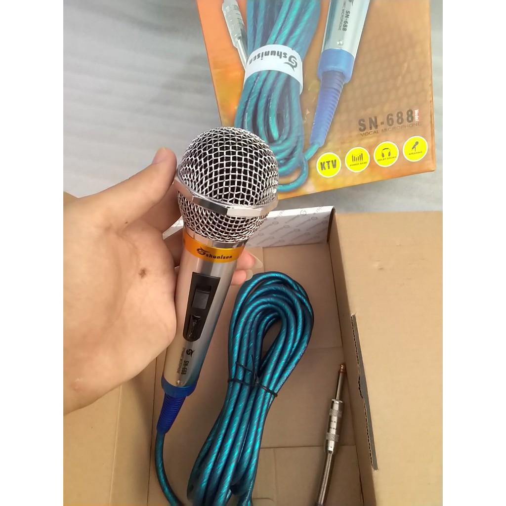 MICRO KARAOKE SHUNISON KTV SN688 CAO CẤP - DÂY 6M