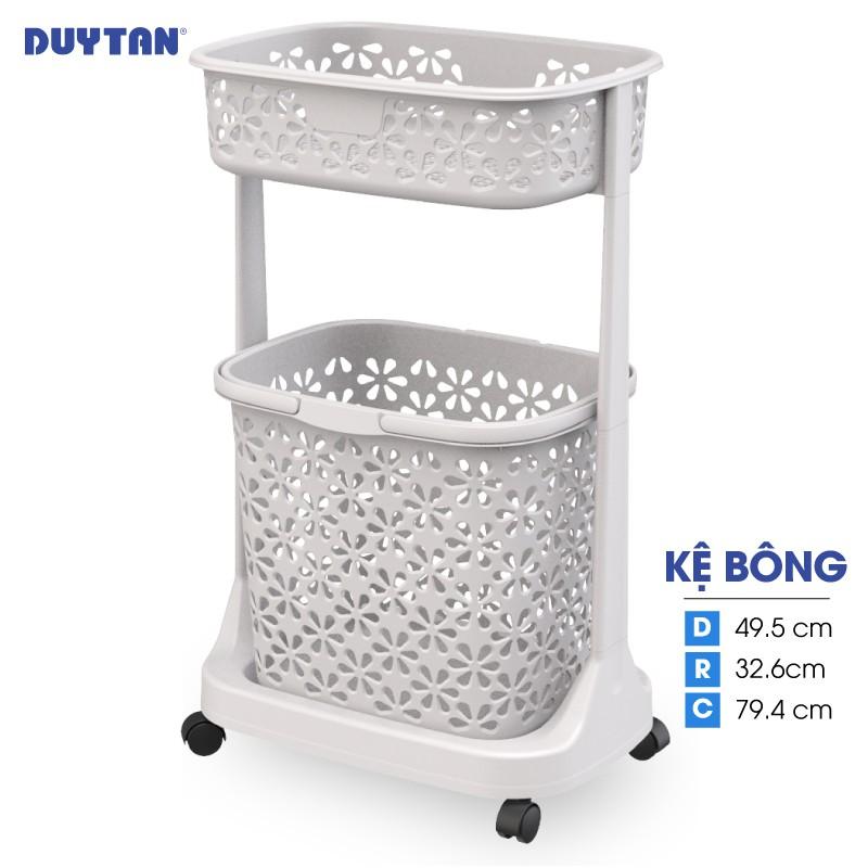 Kệ bông nhựa DUY TÂN 2 tầng có bánh xe - 14303