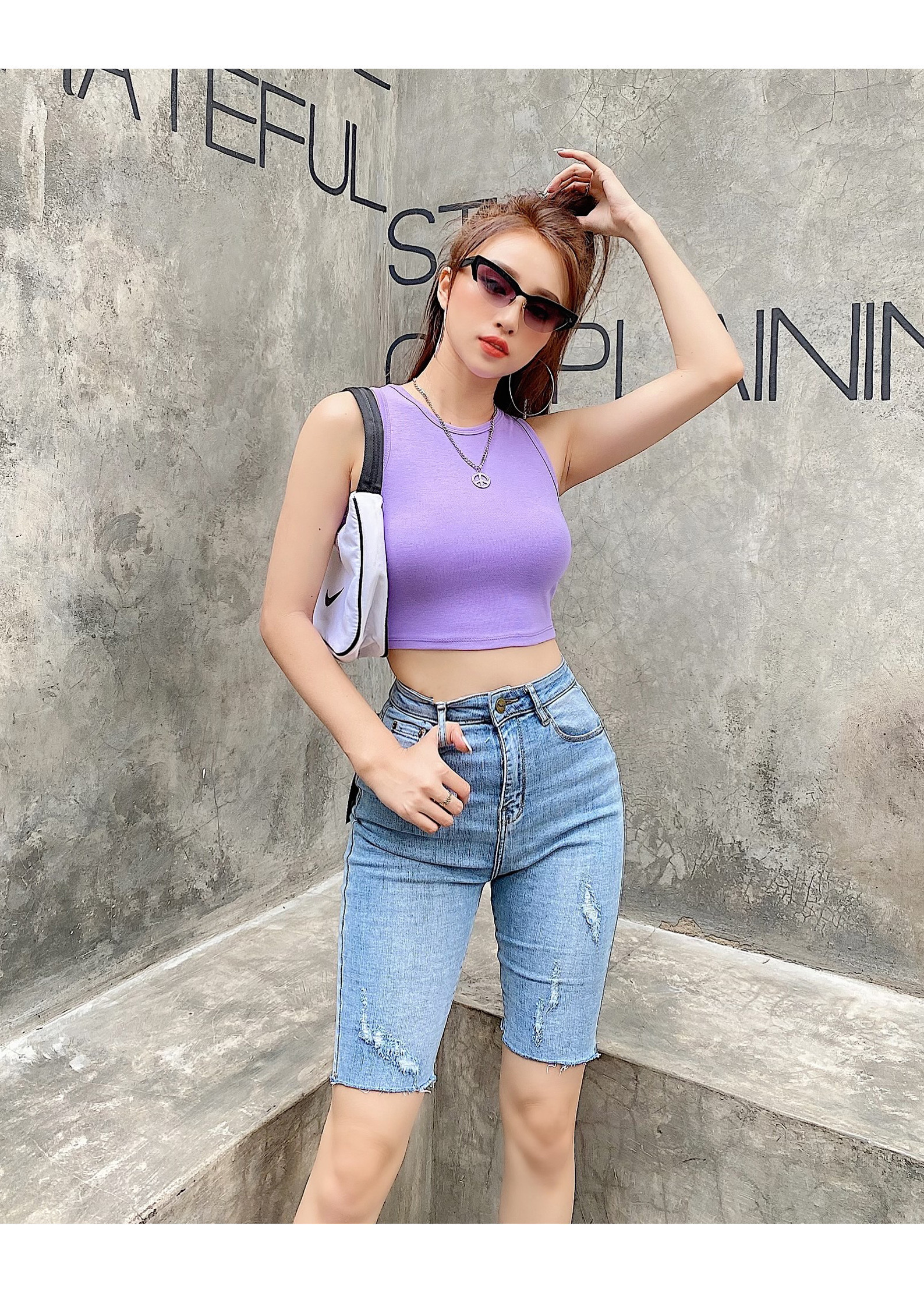 Áo Ba Lỗ Croptop Siêu Cá Tính - THỎ TÂY