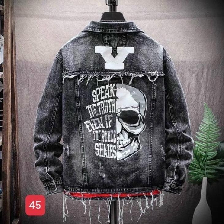 Áo khoác jean nam hoạ tiết cao cấp, chất liệu denim thoáng mát, hàng chuẩn shop BEN Shop0807 v18