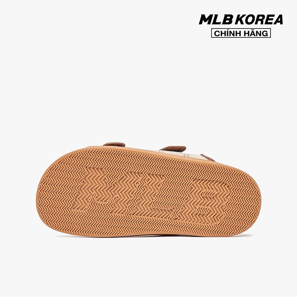 MLB - Giày sandals unisex đế thấp quai ngang Jacquard Diamond Monogram 3ASDCSJ33