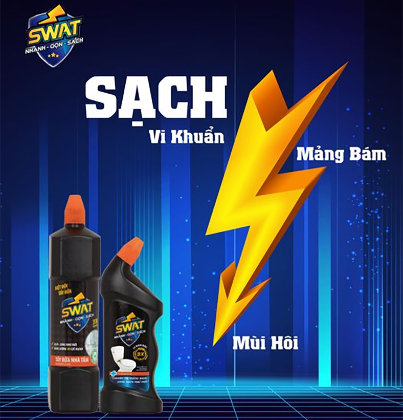 Combo 1 Chai Tẩy Nhà Tắm 1 Lít + 1 Chai Tẩy Toilet Đậm Đặc 600ml Sạch Vi Khuẩn, Khử Mùi Hôi