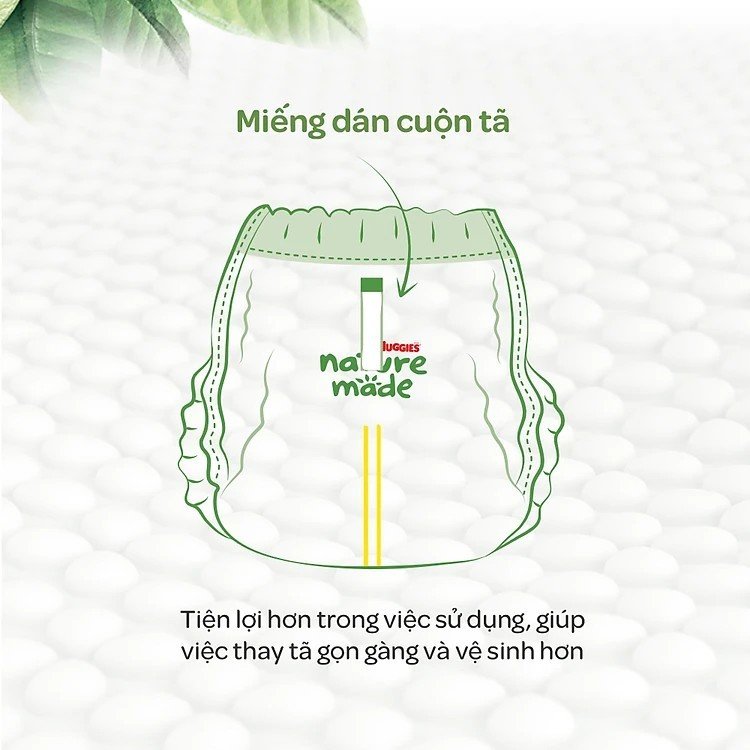 Tã/Bỉm dán siêu cao cấp Huggies Platinum Nature Made size M64