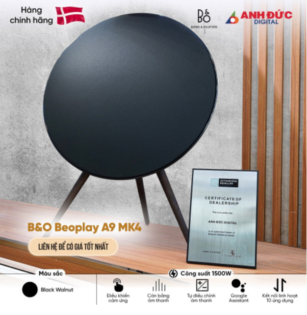 Loa Bluetooth Cao Cấp B&amp;O Beoplay A9 MK4 - Bảo Hành 36 Tháng - Hàng Chính Hãng