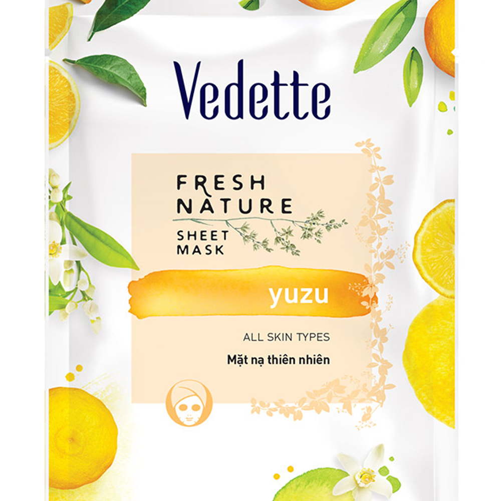 Mặt nạ thiên nhiên Yuzu Vedette 22ml