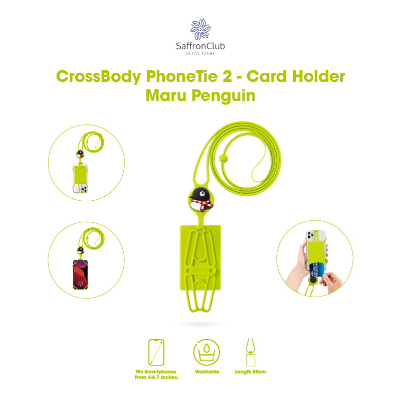 CrossBody PhoneTie 2-Card Holder hàng chính hãng Bone