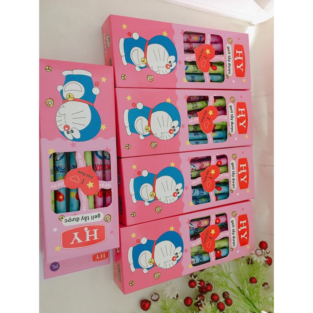 Combo 3 Hộp Bút bi xóa được mực Tím mẫu Doraemon - Hộp 12 cây